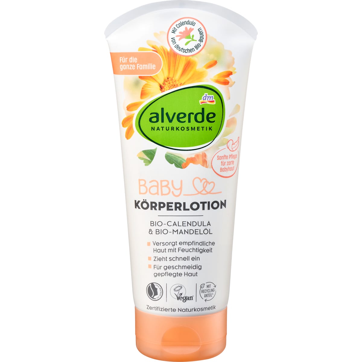 alverde BABY Baby Lichaamslotion, 200 ml