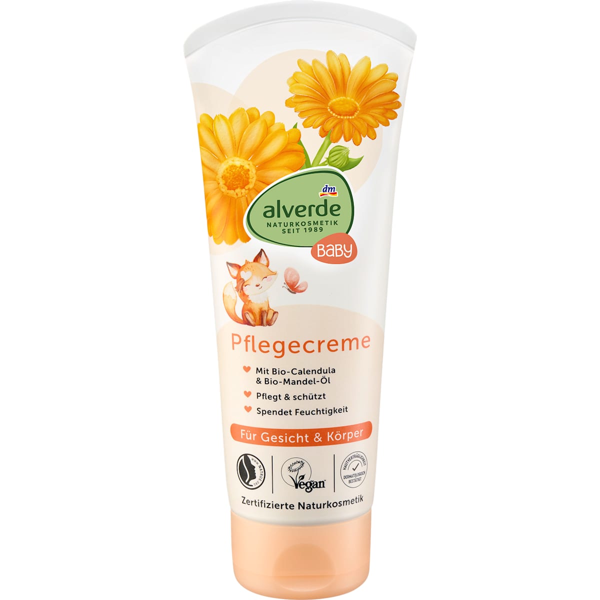 alverde BABY Baby Verzorgingscrème Gezicht & Lichaam, 100 ml