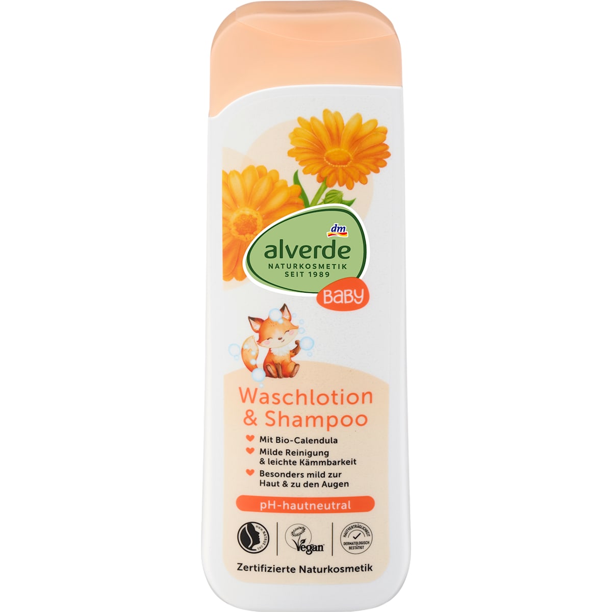 alverde BABY Baby Waslotion & Shampoo Calendula, 250 ml