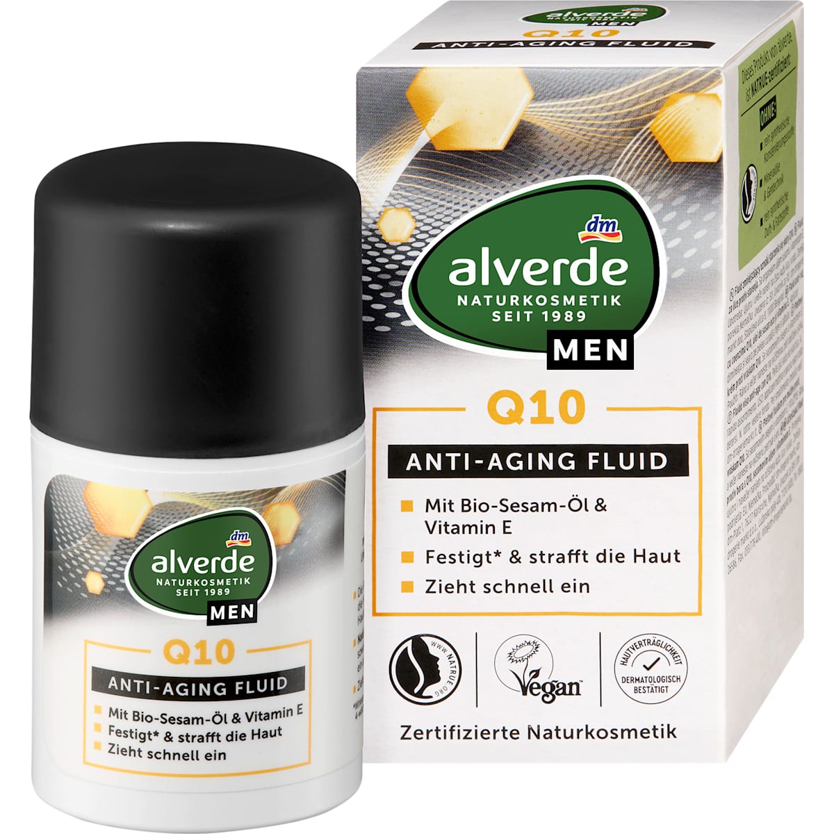 alverde MEN Anti Aging Gesichtsfluid Q10, 50 ml