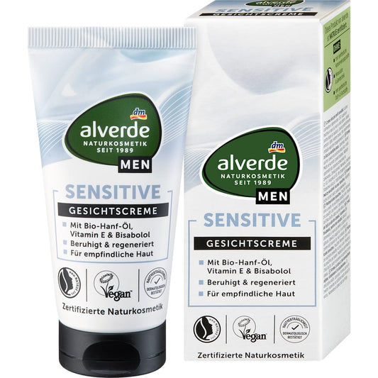 alverde MEN Gezichtscrème Sensitive, 50 ml
