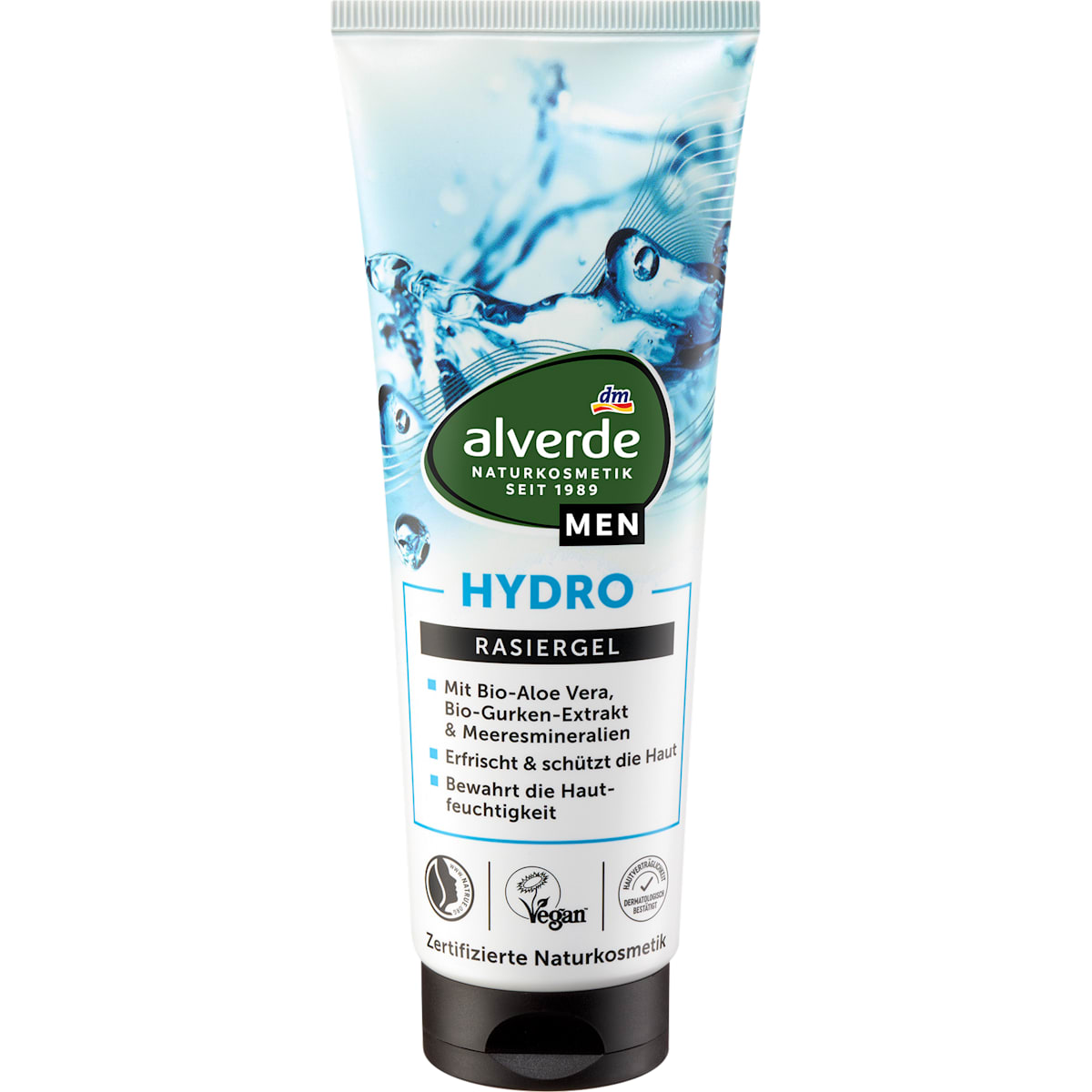 alverde MEN Scheergel Hydro, 125 ml