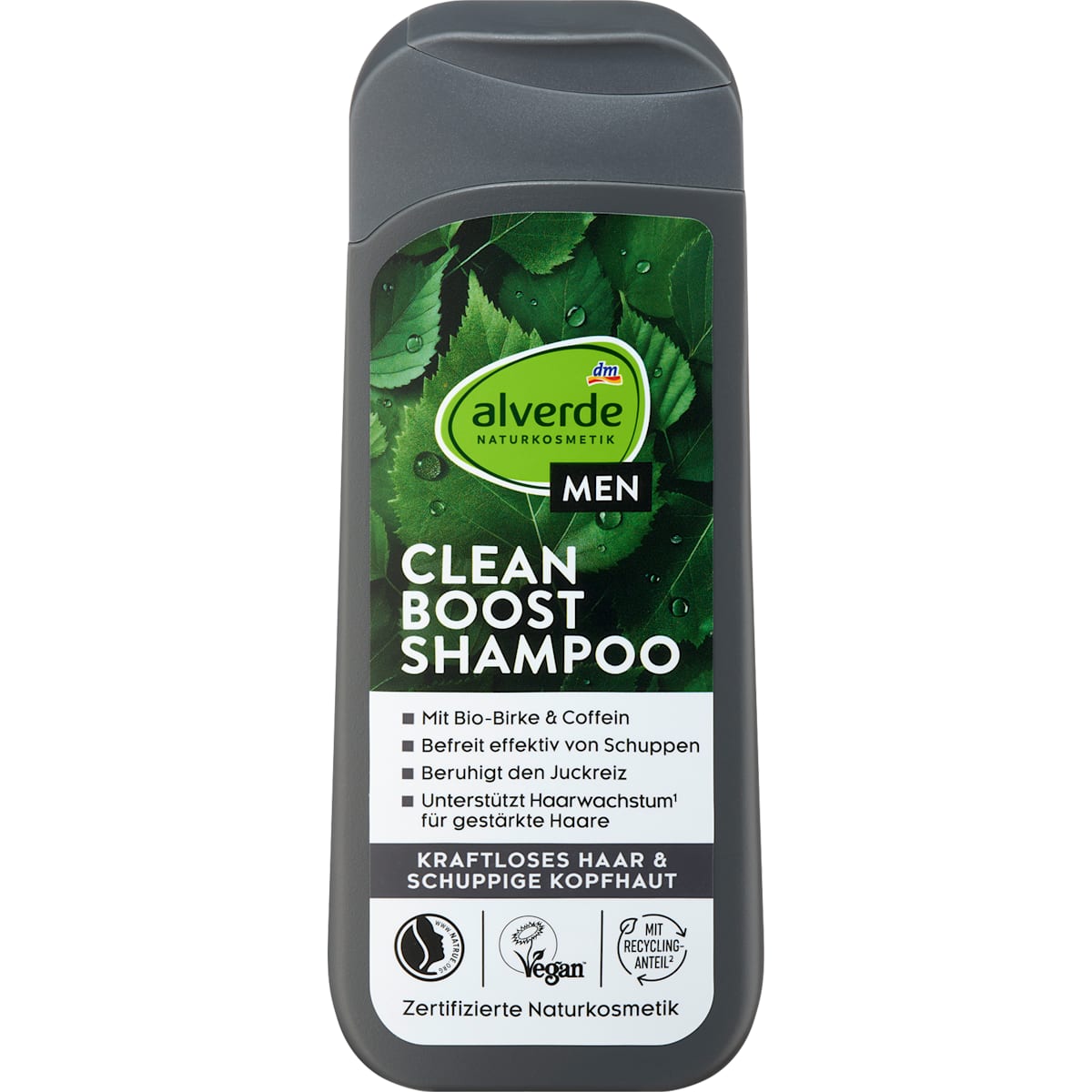 alverde MEN Shampoo Clean Boost, 200 ml