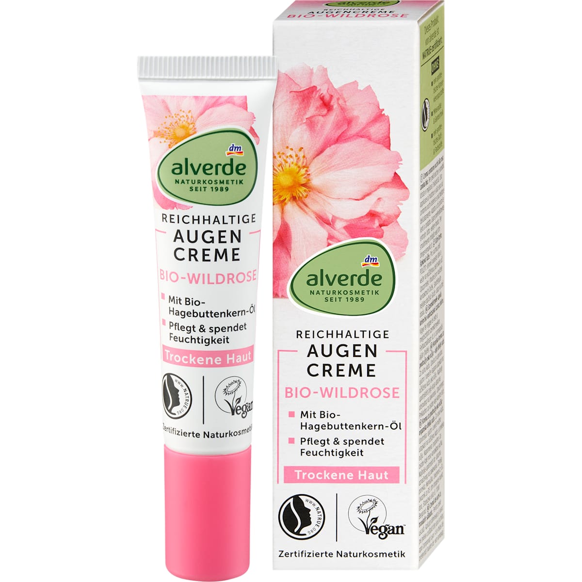 alverde Natuurcosmetica Oogcrème Wildrose, 15 ml
