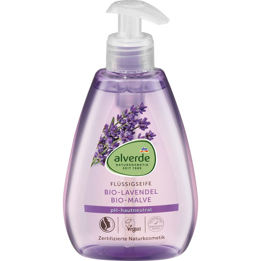 alverde Natuurcosmetica Vloeibare zeep Lavendel, Malve, 300 ml