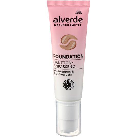 alverde Natuurcosmetica Foundation Huidtoon-aanpassend, 30 ml
