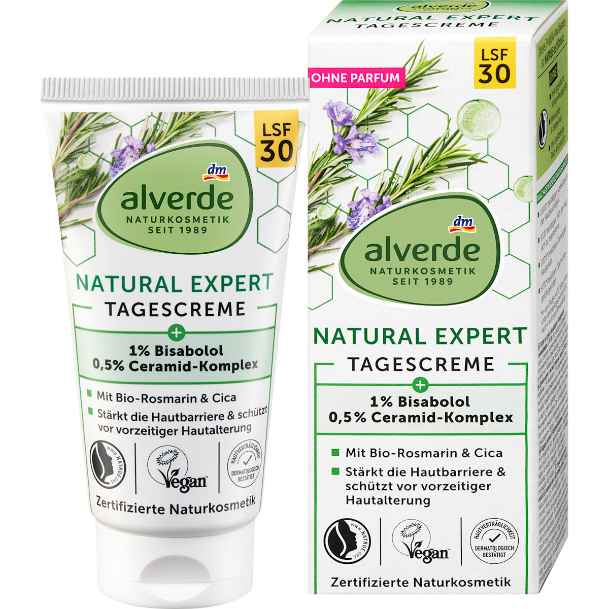 alverde Natuurcosmetica Gezichtscrème Natural Expert SPF30, 50 ml