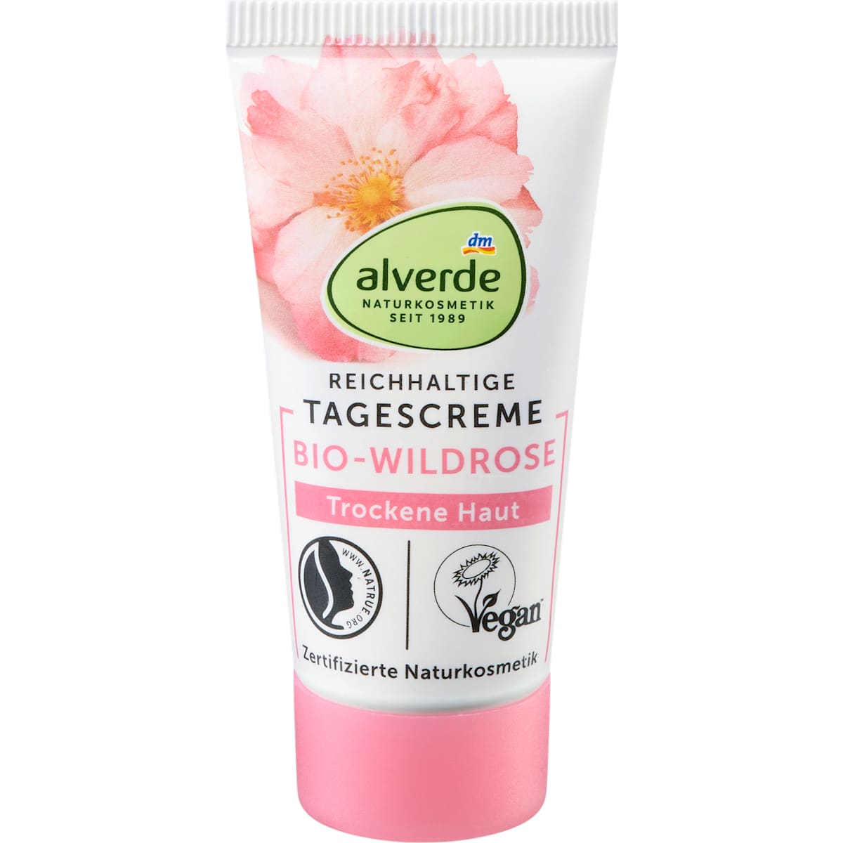 alverde Natuurcosmetica Gezichtscrème Wildrose, Reisformaat, 10 ml