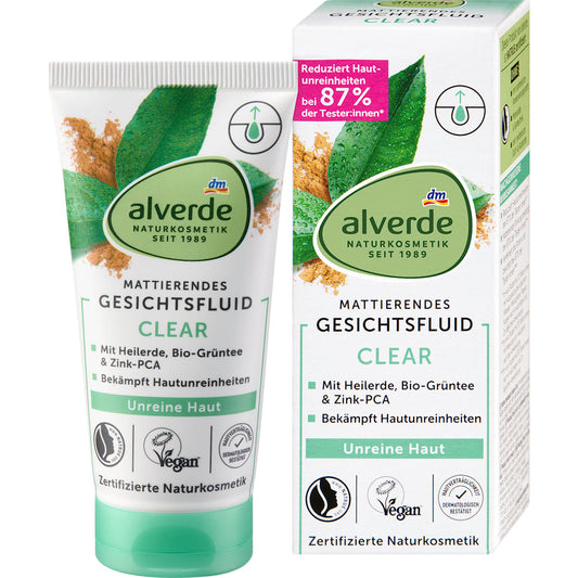 alverde Natuurcosmetica Gesichtsfluid Clear, 50 ml