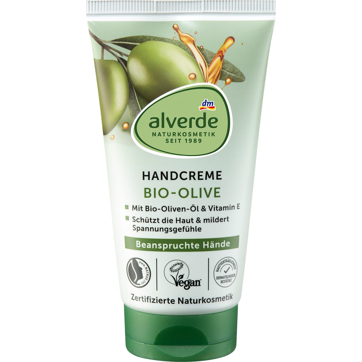 alverde Natuurcosmetica Handcrème Olive, 75 ml