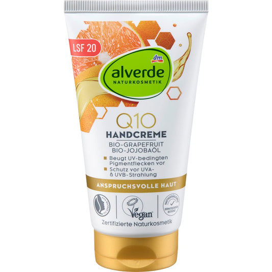 alverde Natuurcosmetica Handcrème Q10 met SPF 20, 75 ml