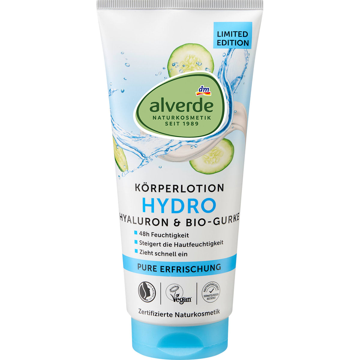 alverde Natuurcosmetica Lichaamslotion Hydro Hyaluron & Gurke, 200 ml