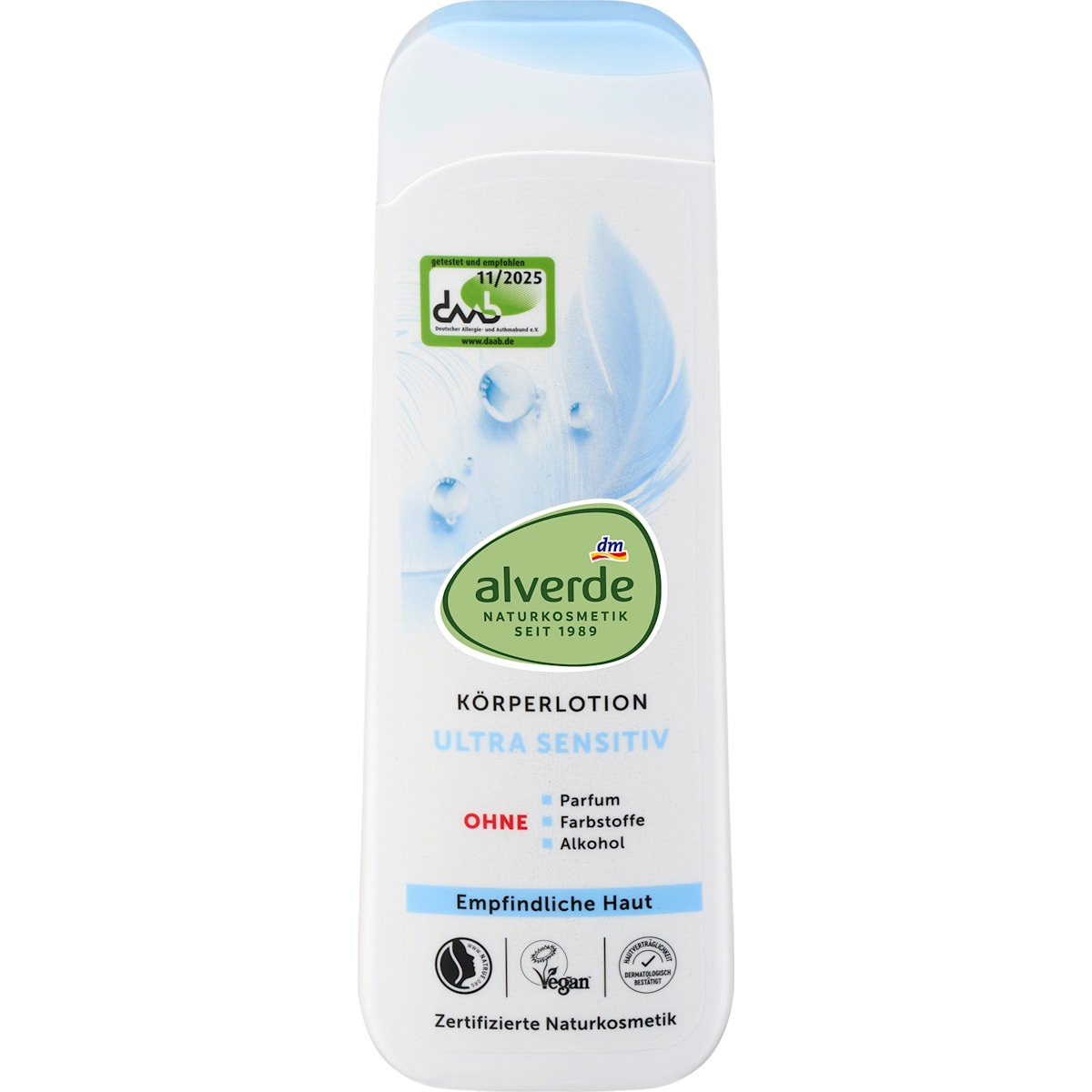 alverde Natuurcosmetica Lichaamslotion Ultra Sensitv, 250 ml