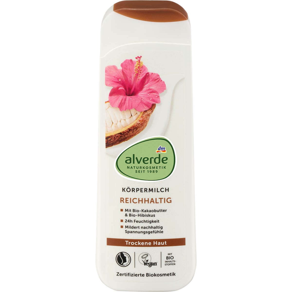 alverde Natuurcosmetica Lichaamsmelk Cacao Hibiskus, 250 ml