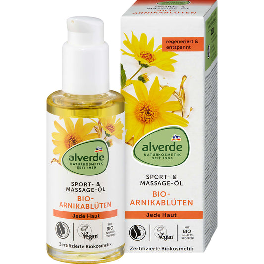 alverde Natuurcosmetica Olie Sport & Massage Arnika, 100 ml