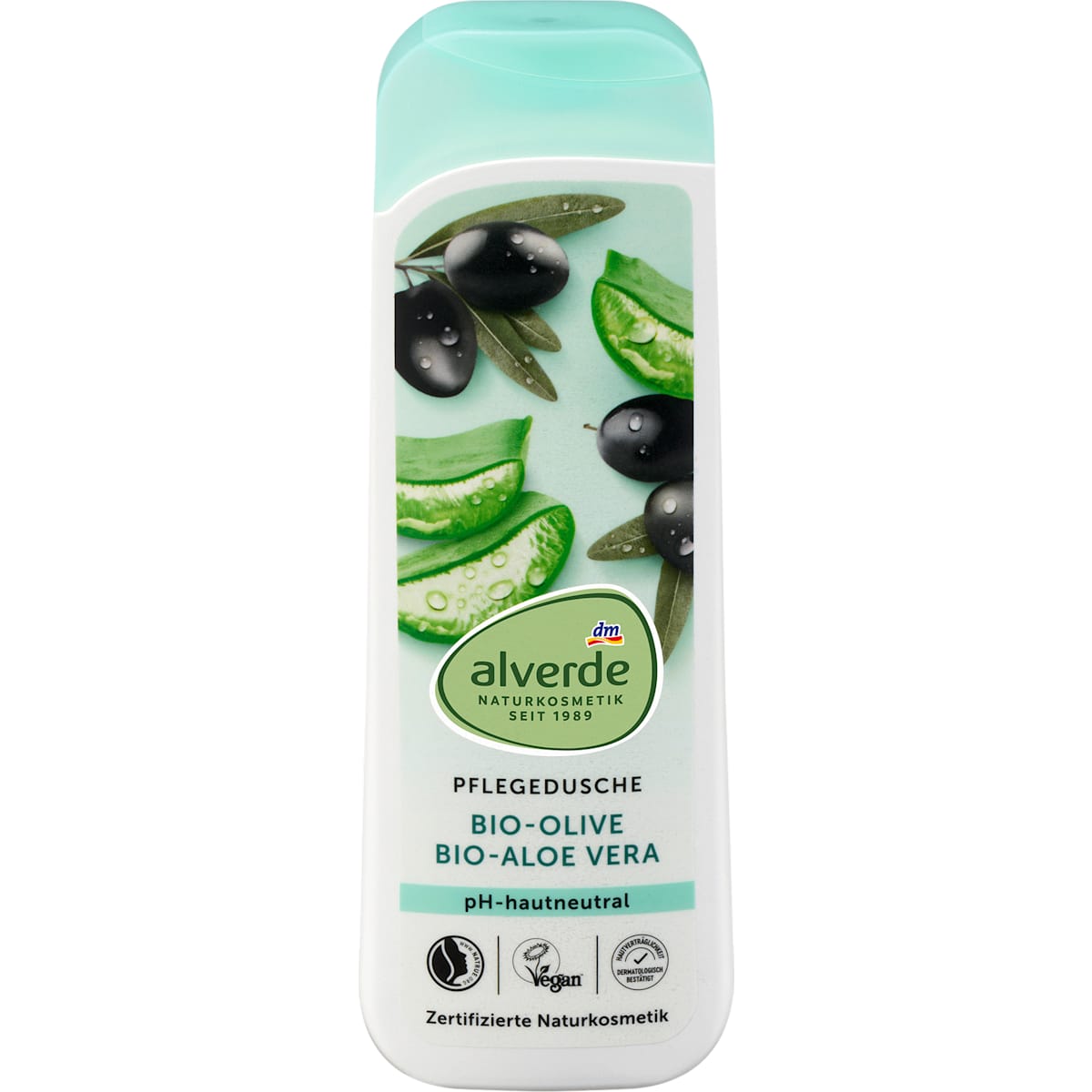 alverde Natuurcosmetica Pflegedusche Olive Aloe Vera, 250 ml