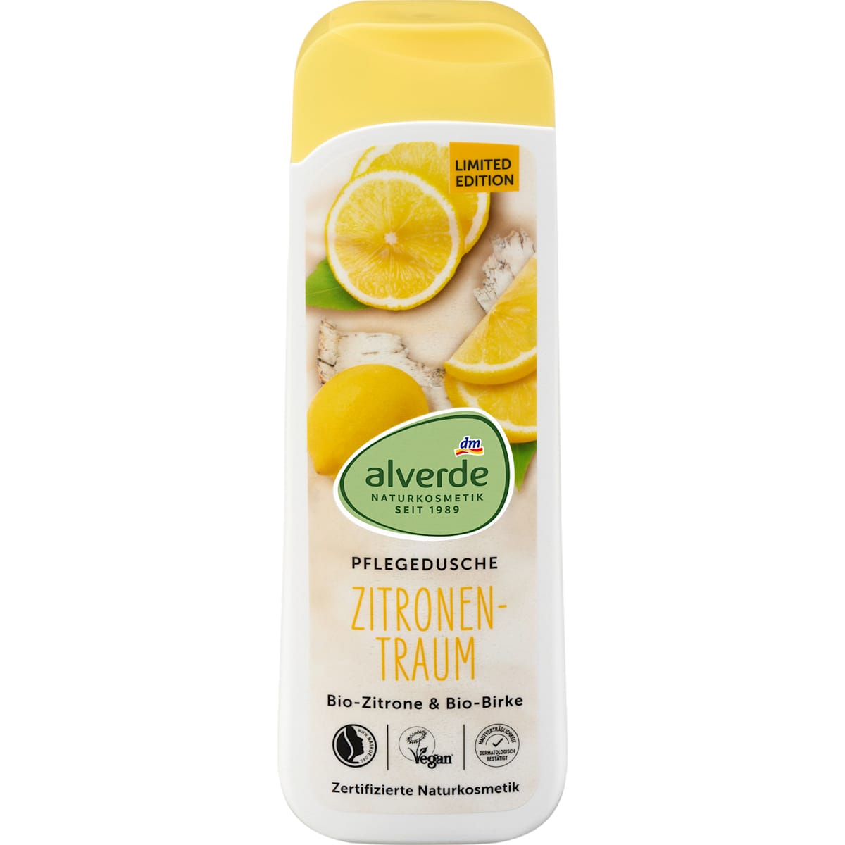 alverde Natuurcosmetica Pflegedusche Zitronentraum, 250 ml