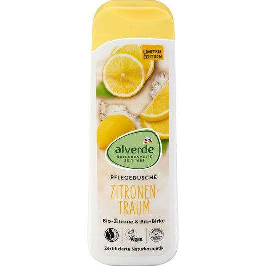 alverde Natuurcosmetica Pflegedusche Zitronentraum, 250 ml