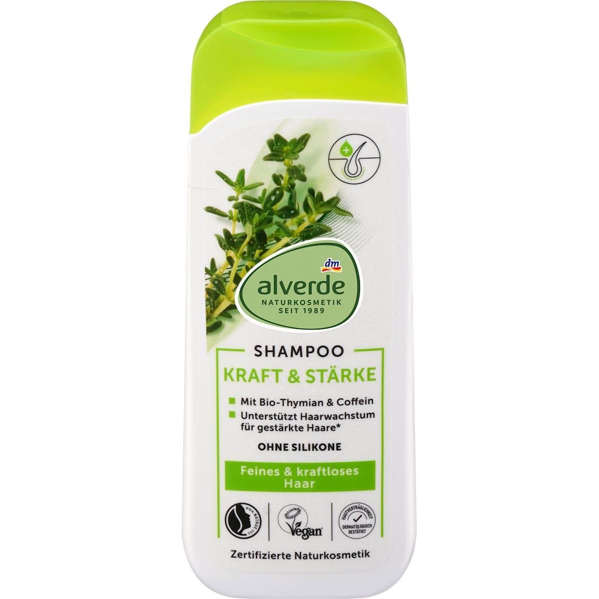 alverde Natuurcosmetica Shampoo Kracht & Sterkte, 200 ml