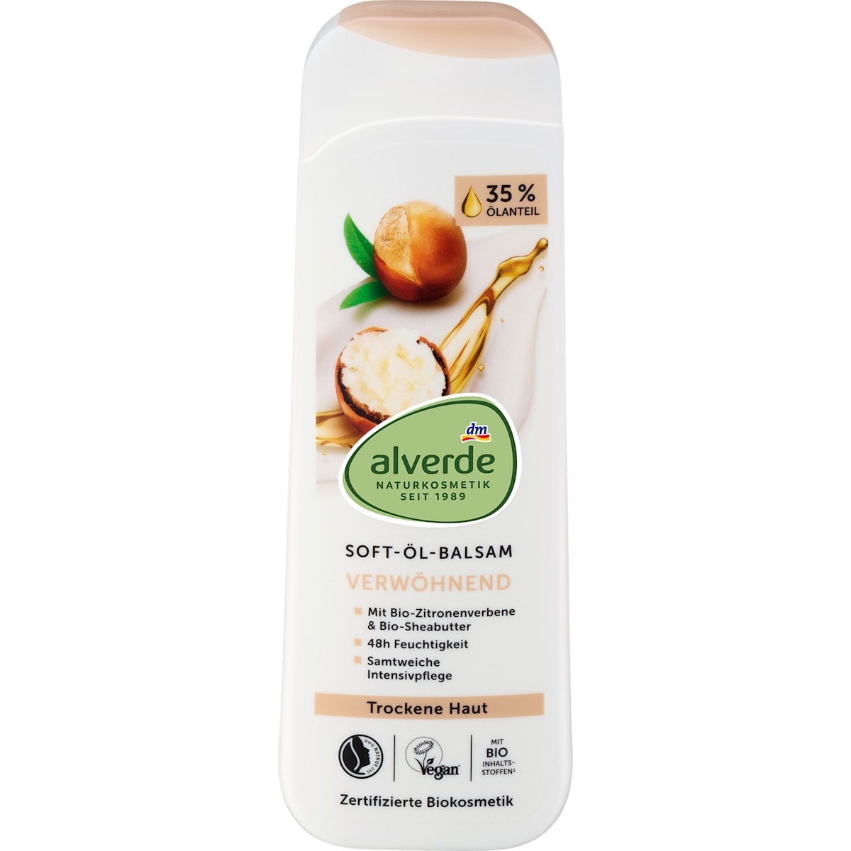 alverde Natuurcosmetica Soft-Olie-Balsem Zitronenverbene, Sheaboter, 250 ml