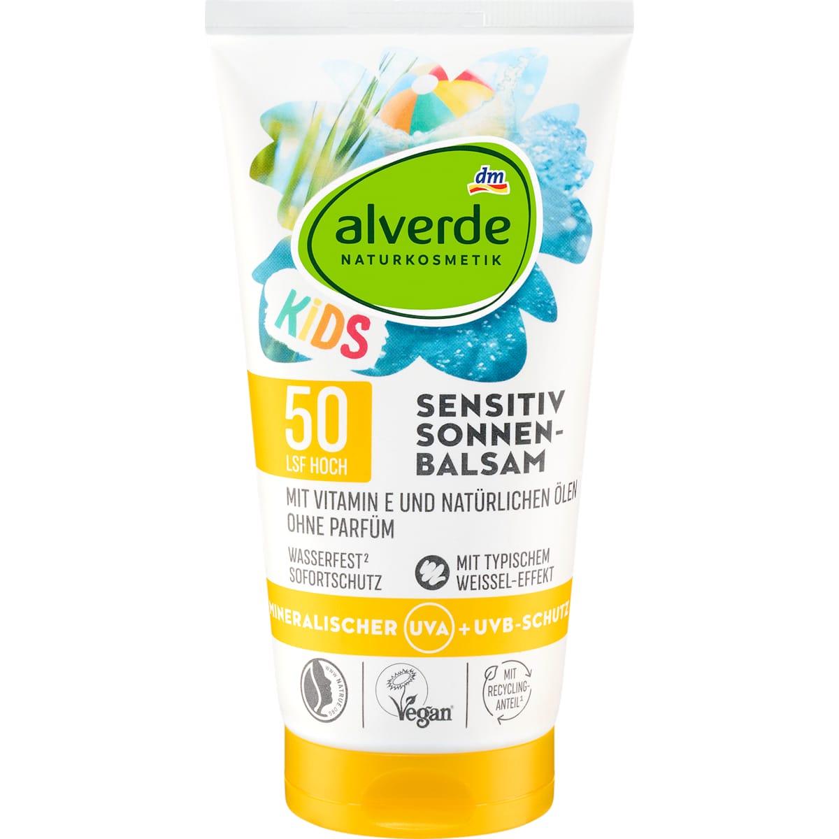 alverde Natuurcosmetica Zonnebrandmelk Kids sensitief, SPF 50, 150 ml