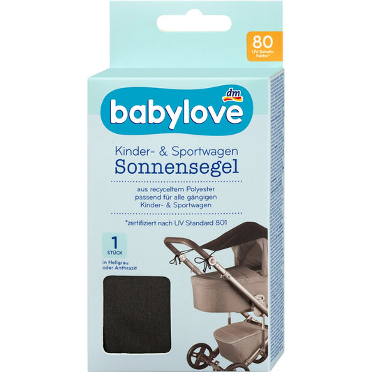 babylove Sonnensegel voor Kinder- en Sportwagen anthrazit, 1 St