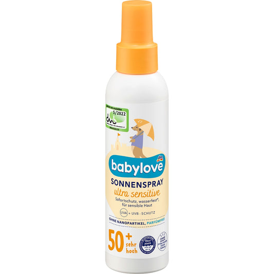 babylove Zonnespray Baby ultra sensitive SPF 50+, 150 ml