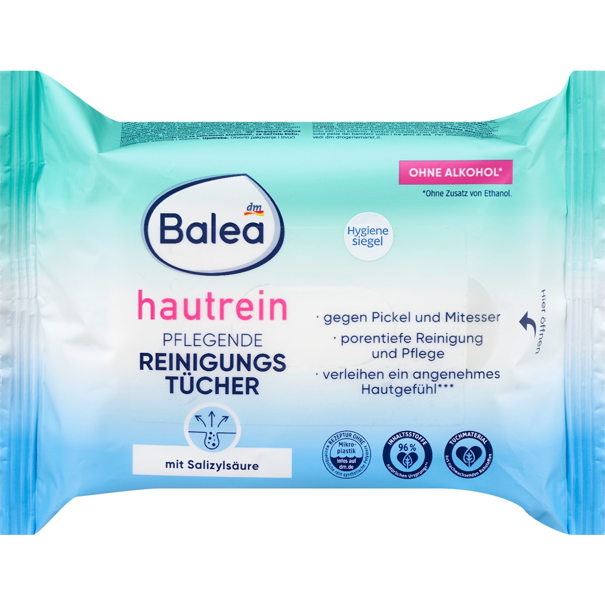 Balea Reinigingsdoekjes verzorgend, Huidrein, 25 St
