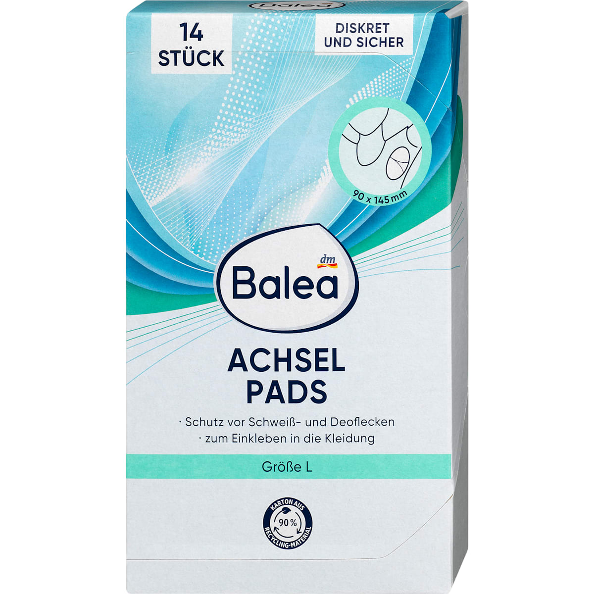 Balea Achselpads Maat L, 14 St