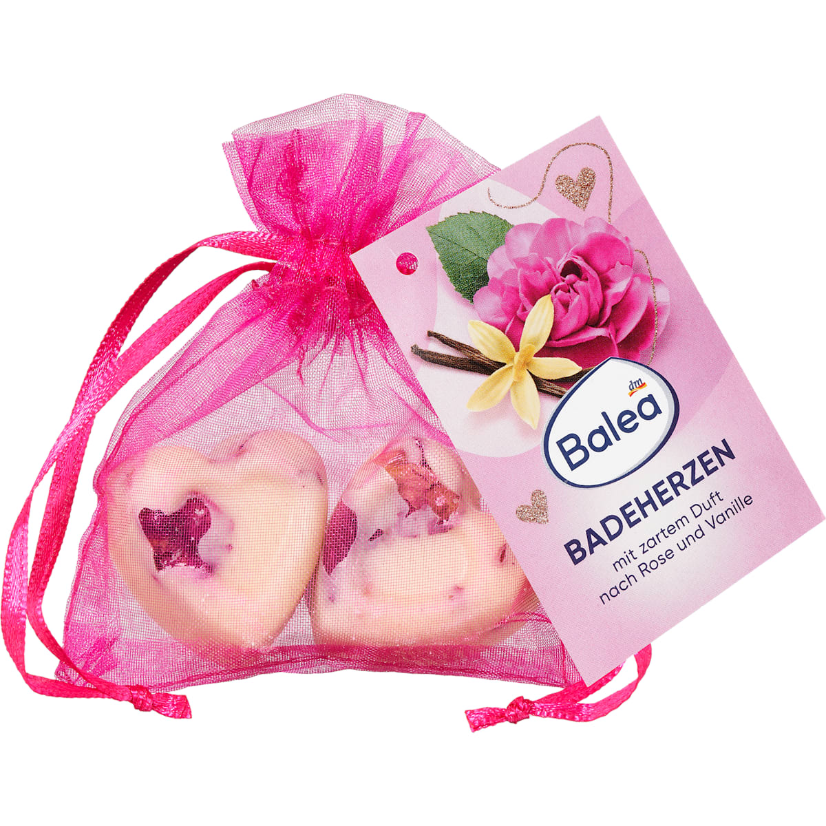 Balea Badeherzen Rose-Vanille, 36 g