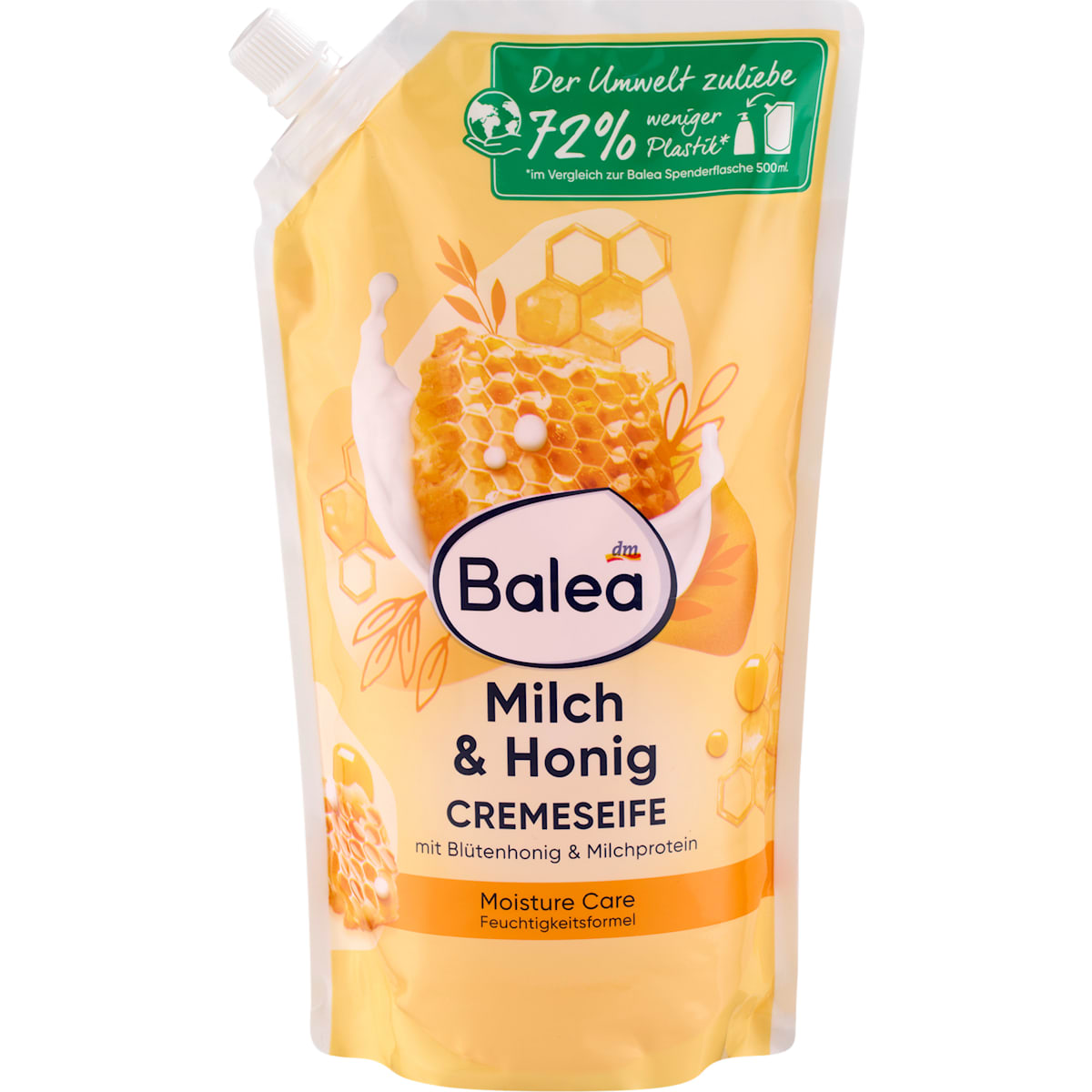 Balea Crèmezeep Melk & Honing, Navulverpakking, 850 ml