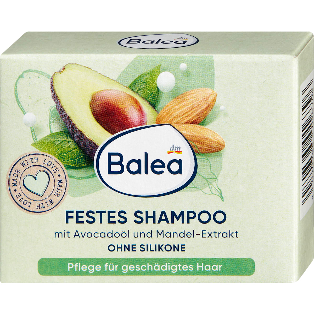 Balea Vaste Shampoo Avocado-olie & Amandel-Extract, 60 g