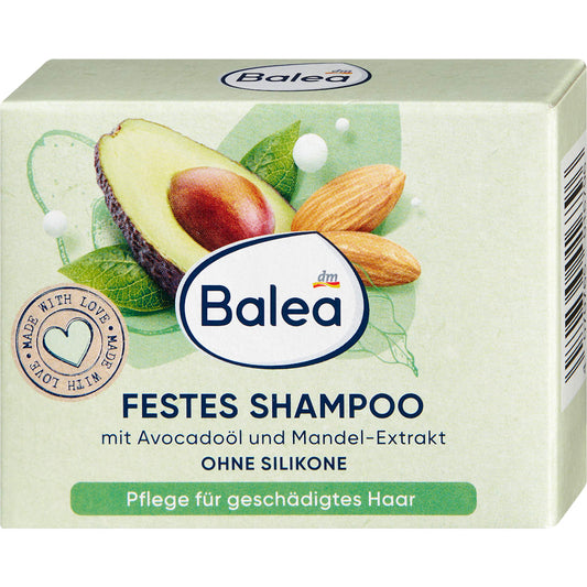 Balea Vaste Shampoo Avocado-olie & Amandel-Extract, 60 g