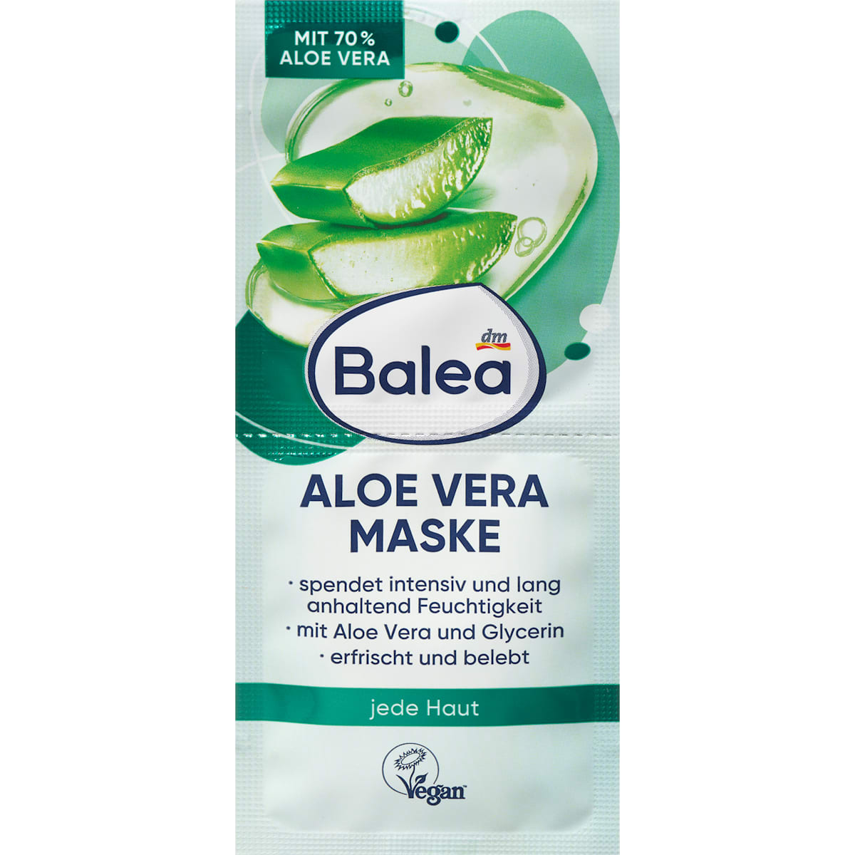 Balea Gezichtsmasker Aloe Vera Sachet (2x8 ml), 16 ml