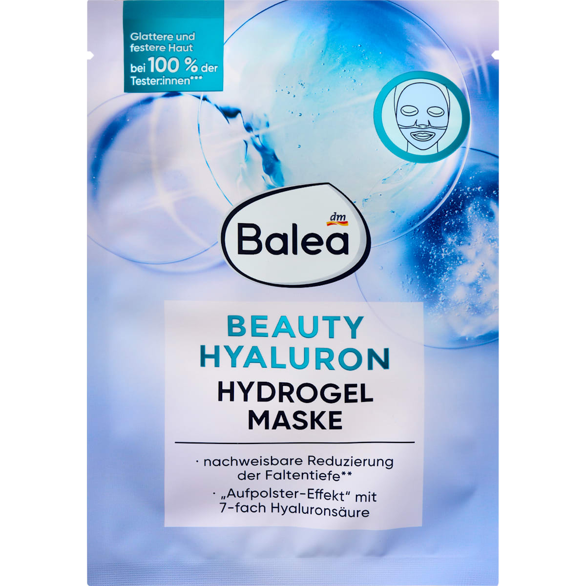 Balea Gezichtsmasker Beauty Hyaluron Hydrogel, 1 St