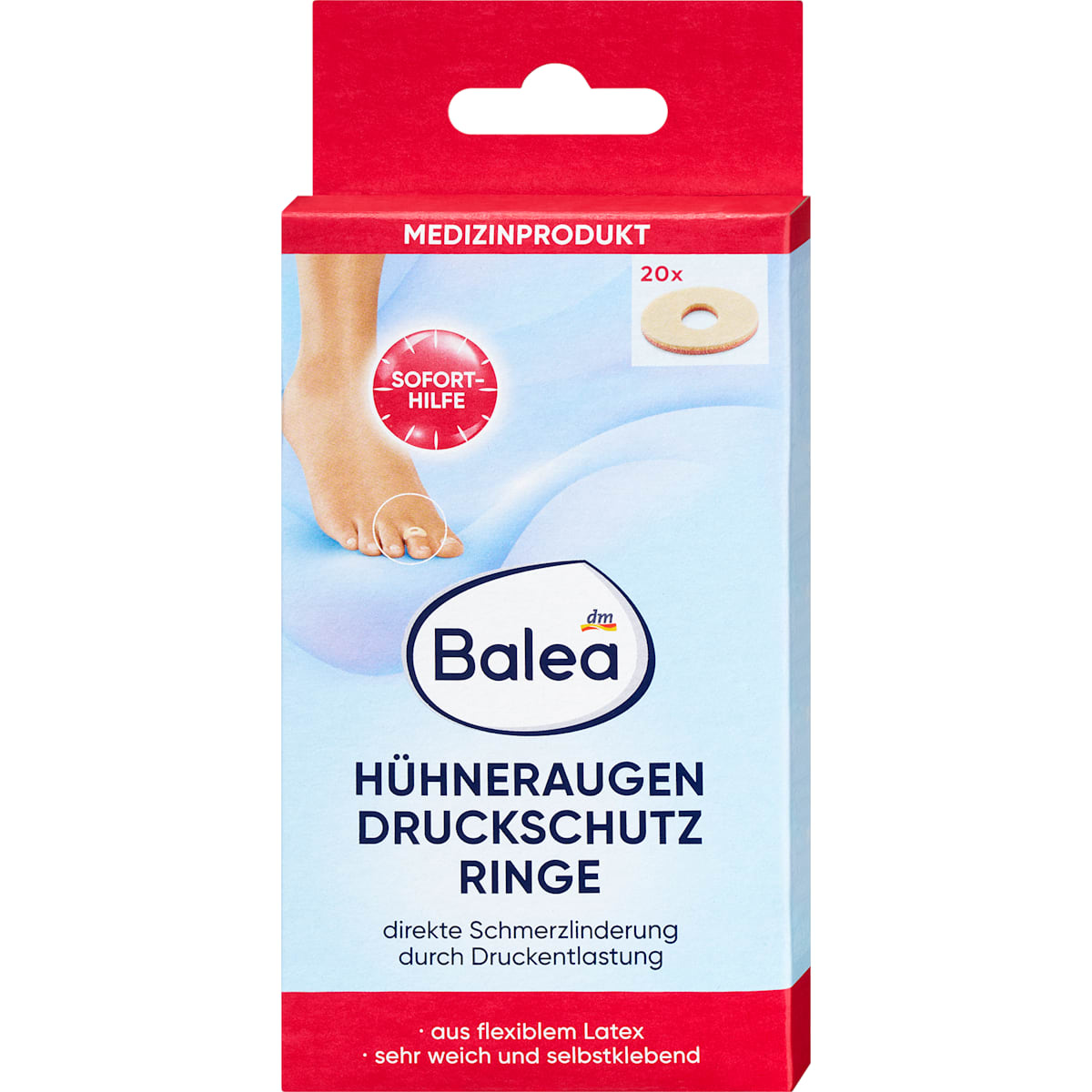 Balea Likdoorns Druckschutzringe, 20 St
