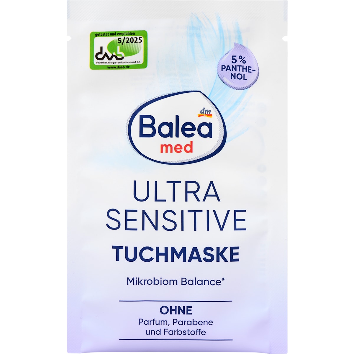 Balea med Sheetmasker Panthenol Ultra Sensitive, 1 St