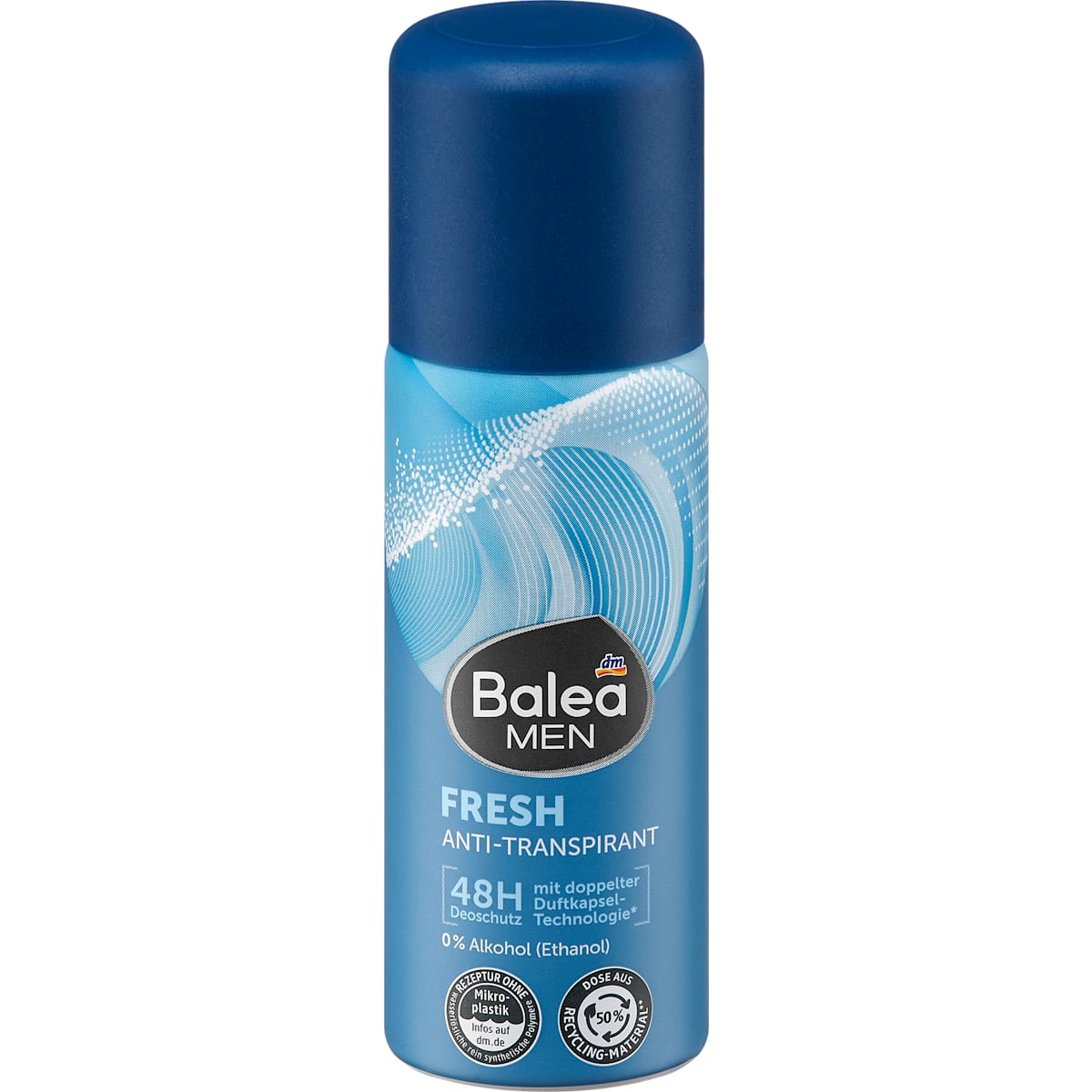 Balea MEN Antitranspirant Deospray Fresh, Reisformaat, 50 ml