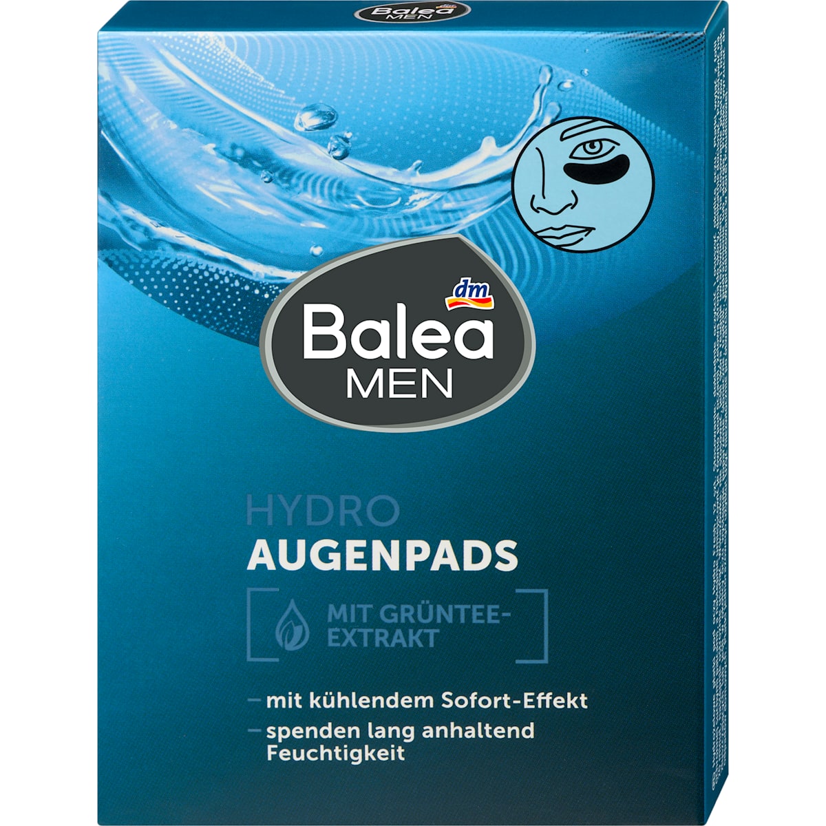 Balea MEN Augenpads Hydro (6 Paar), 12 St