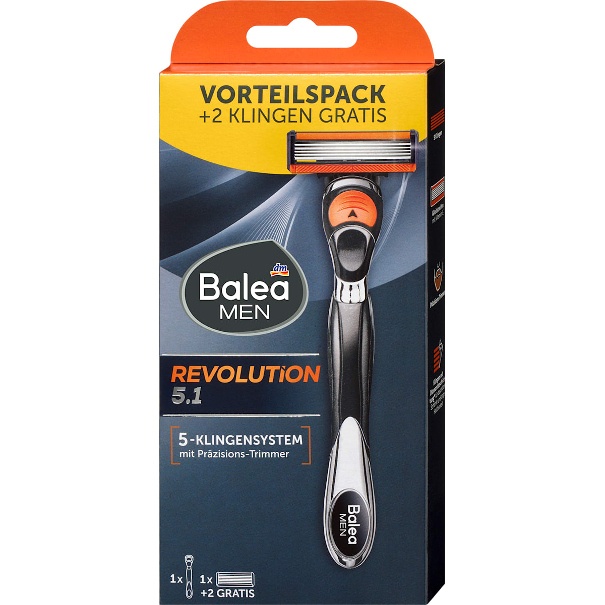 Balea MEN Scheermes, Revolution 5.1 Voordeelpak, 1 St