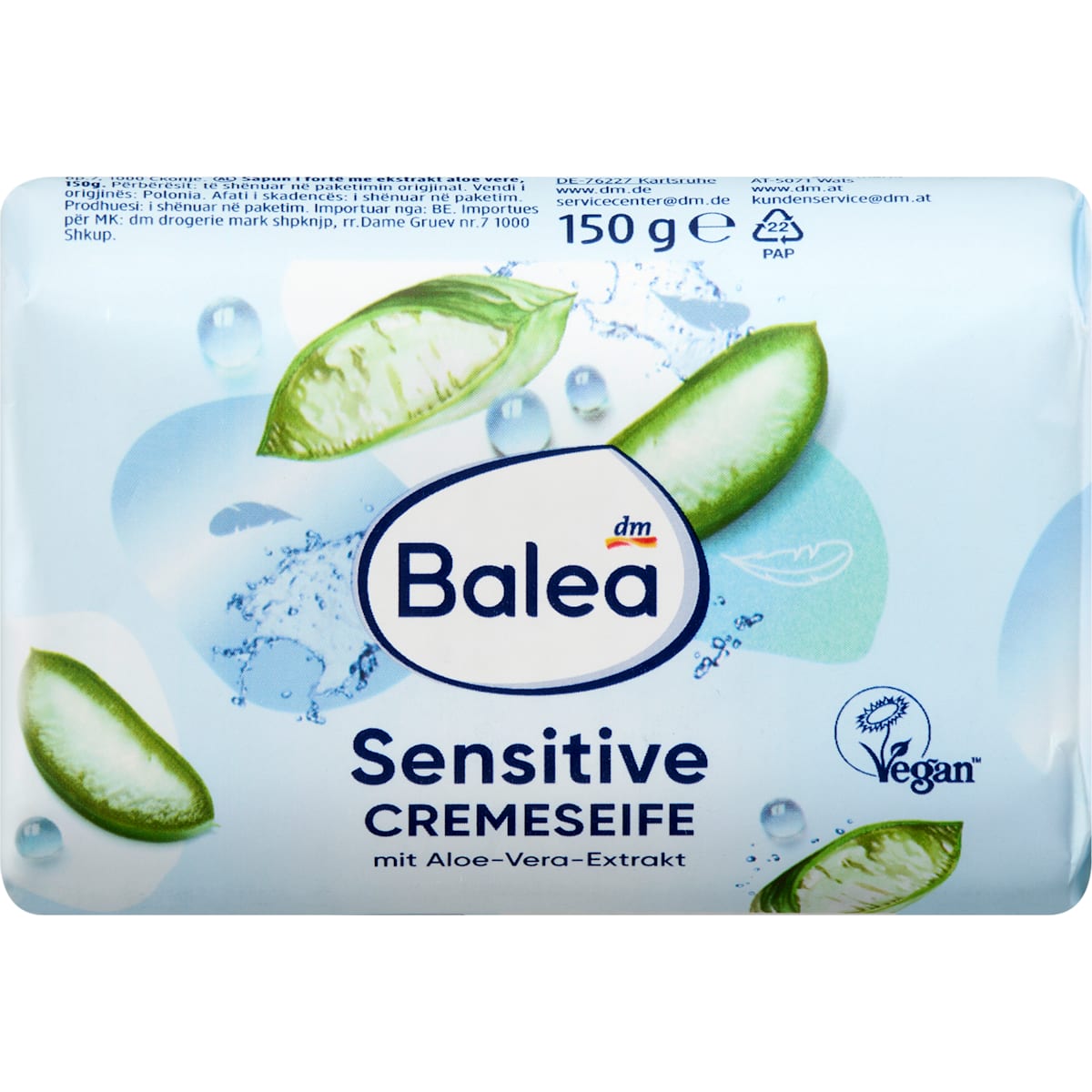 Balea Stuk zeep, Crèmezeep sensitive, 150 g