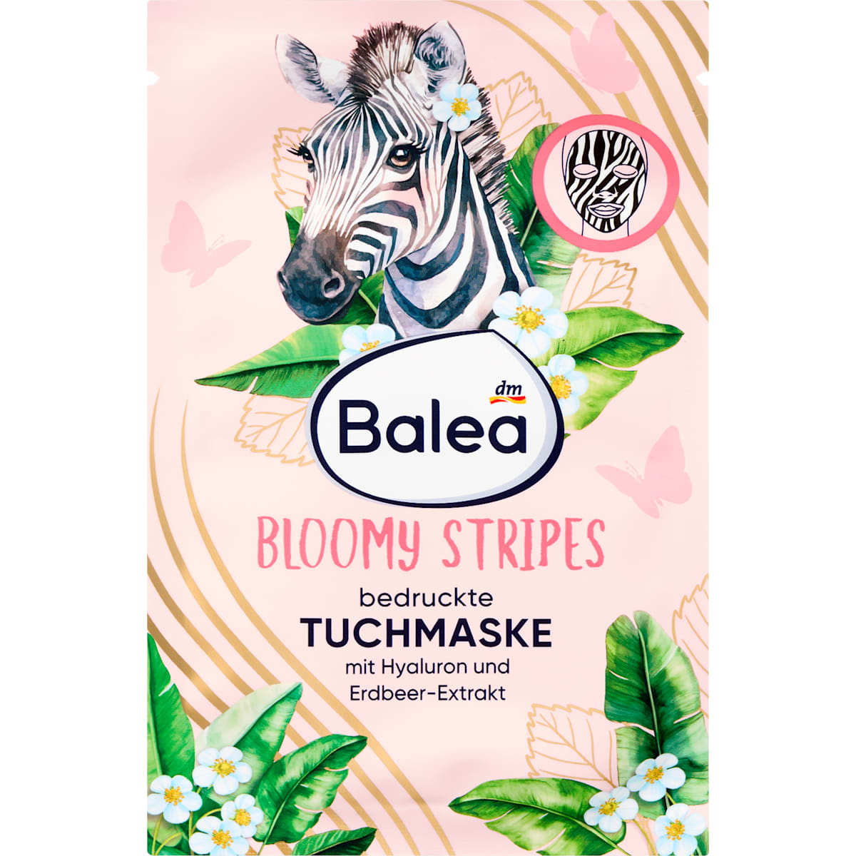 Balea Tuchmaske Bloomy Stripes, 1 St