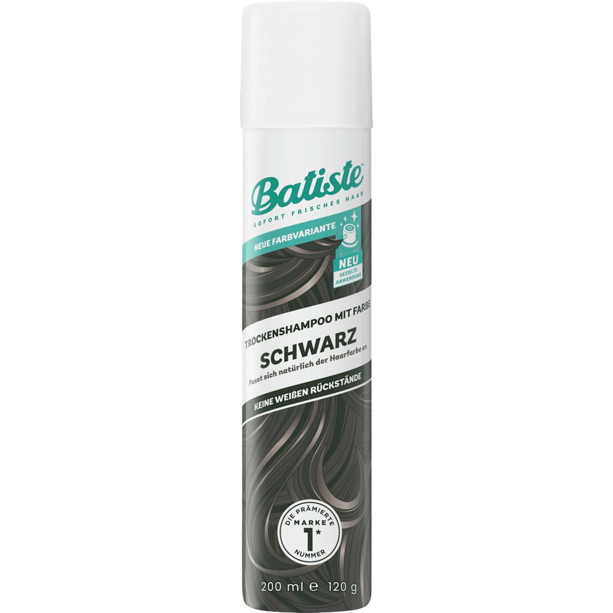 Batiste Droogshampoo met Farbe Schwarz, 200 ml