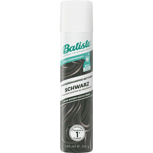 Batiste Droogshampoo met Farbe Schwarz, 200 ml