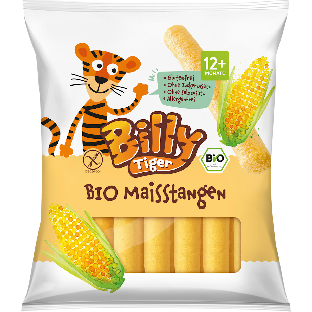 Billy Tiger Kindersnack Maisstangen vanaf 1 jaar, 50 g