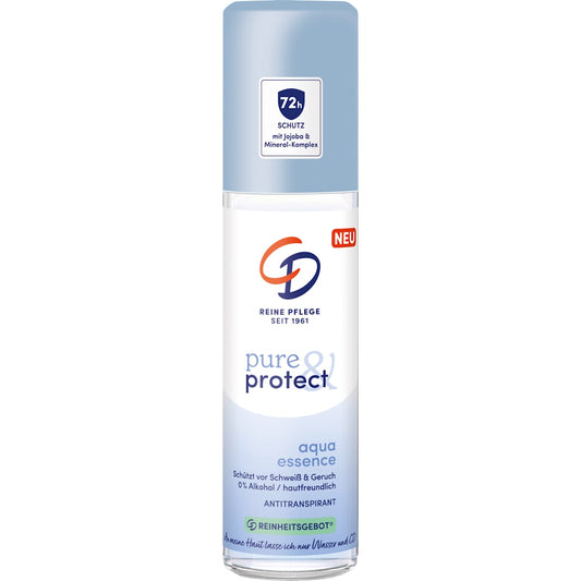 CD Antitranspirant Deo Verstuiver Pure & Protect Aqua Essence, 75 ml