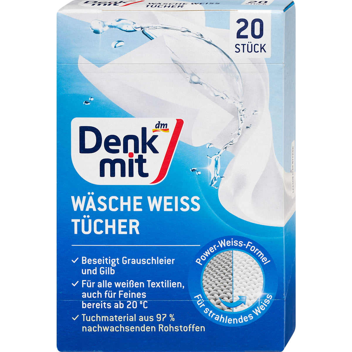 Denkmit Wäsche Wit Doekjes, 20 St