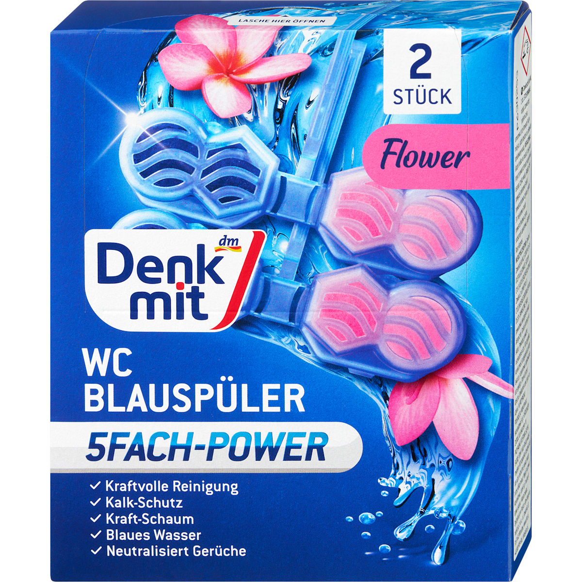 Denkmit WC-Blauspüler Flower, 2 St