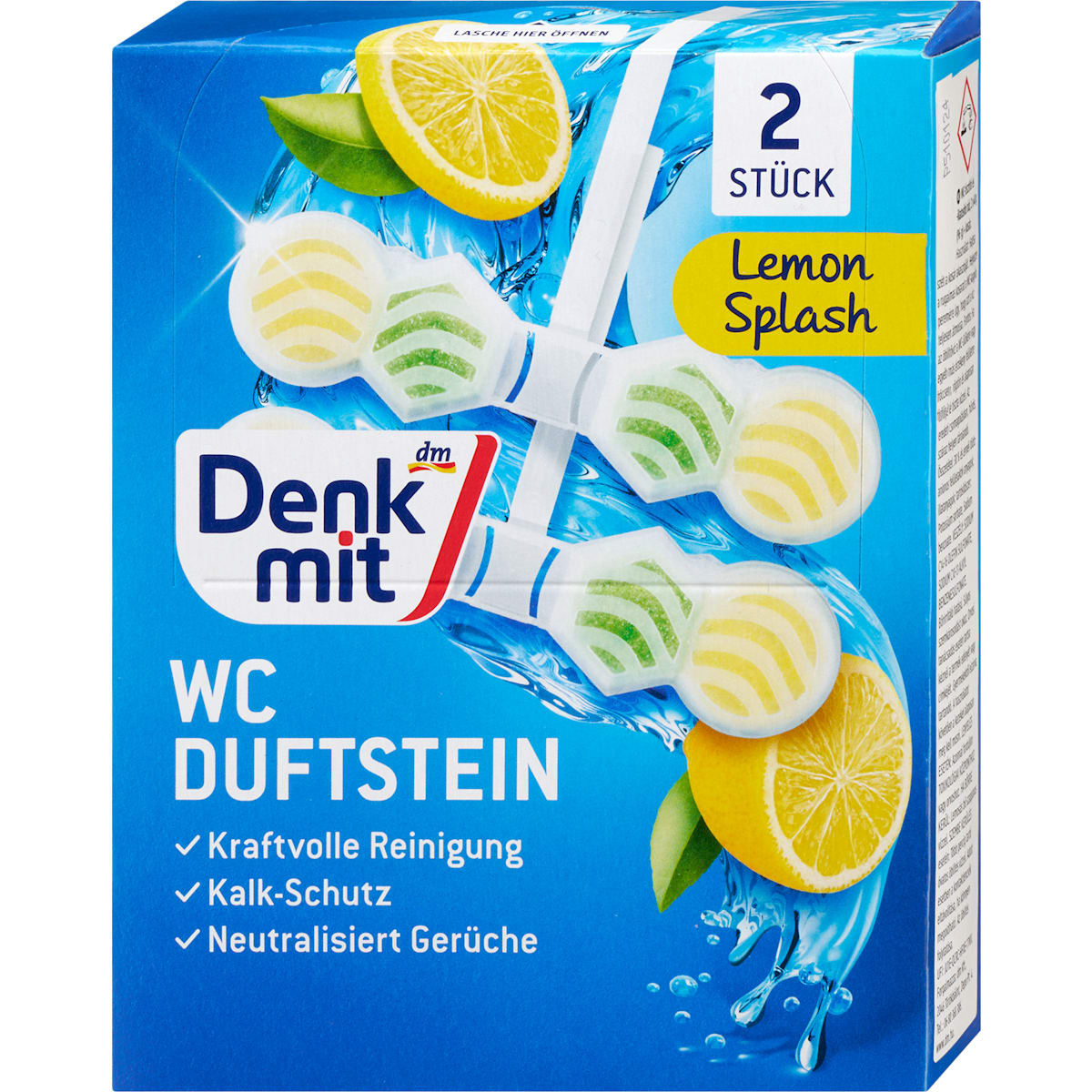 Denkmit WC Duftstein Lemon Splash, 2 St