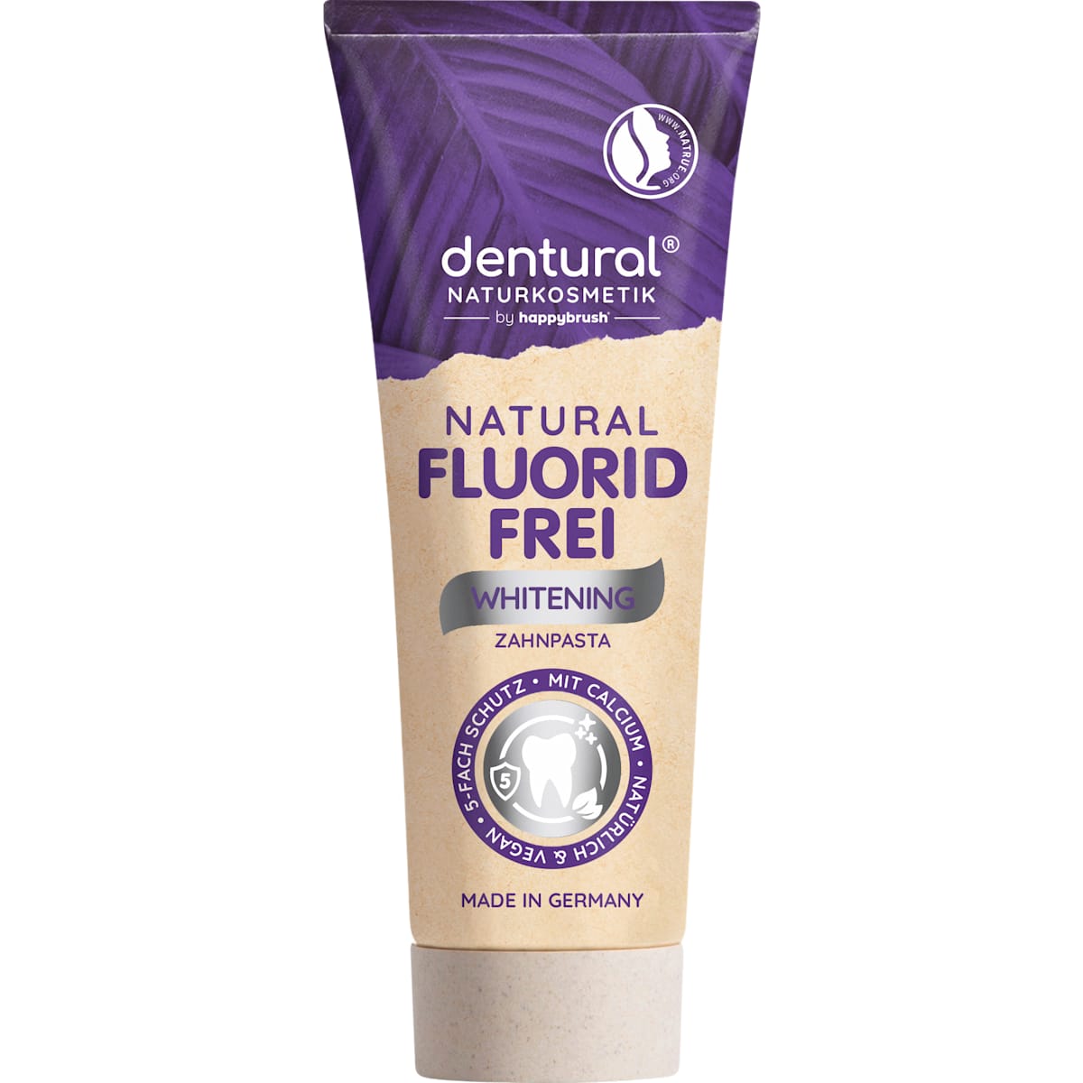 dentural Tandpasta Natural fluoridfrei Whitening, 75 ml